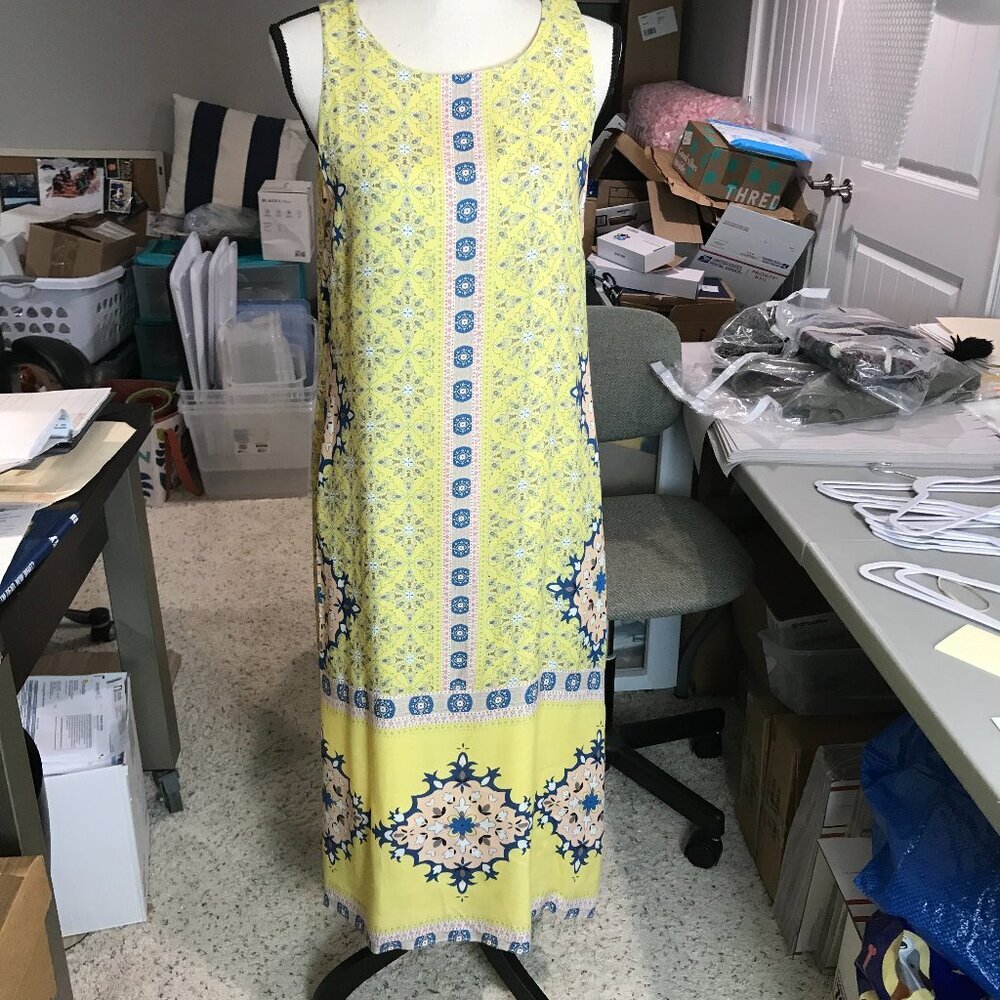 Women's Yellow floral Sundance Sleeveless Maxi dress Size 6